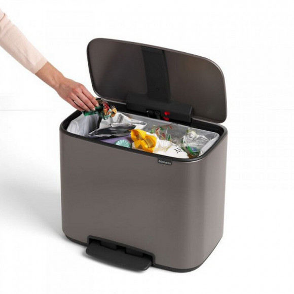 Poubelle À Pédale 36l Platinum - 121449