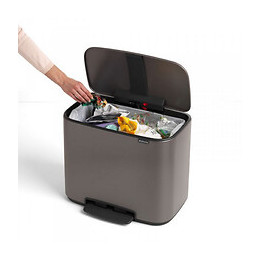 Poubelle À Pédale 36l Platinum - 121449