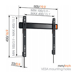 Support Mural Fixe Pour Écran 32" À 55" - Wall3205black