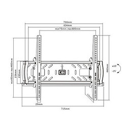 Support Mural Inclinable Pour Écran De 37" À 70" - T3770s