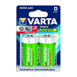 Lot De 2 Piles Alcaline Type Hr20 1.2 Volts Rechargeables - 56720101402