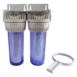 Filtre Double Avec Cartouches Avec Cartouches De Filtration Et Anticalcaire - 6 Mois