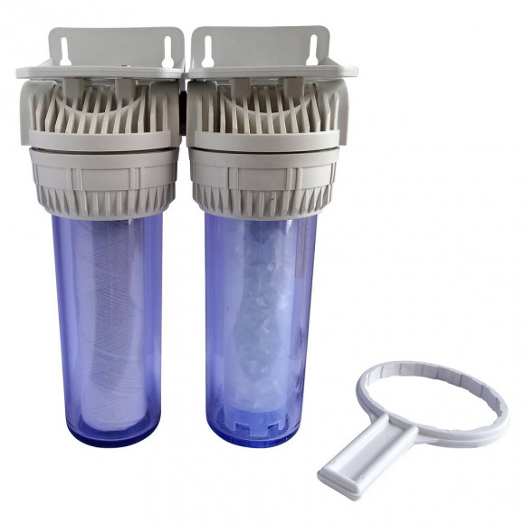 Filtre Double Avec Cartouches Avec Cartouches De Filtration Et Anticalcaire - 6 Mois