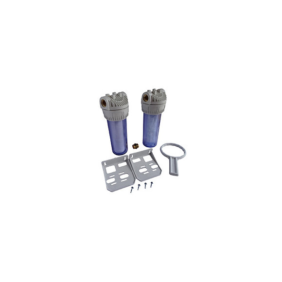 Filtre Double Avec Cartouches Avec Cartouches De Filtration Et Anticalcaire - 6 Mois