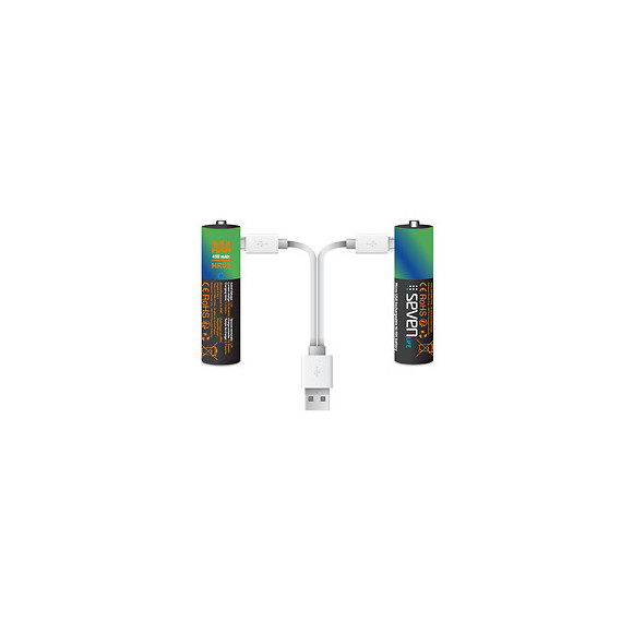 Pack De 4 Piles Rechargeables Aaa (hr03) Seven Life Par Micro Usb