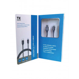Câble Nylon Lightning Vers Type C 2m Tx Think Xtra Charge Et Transfert