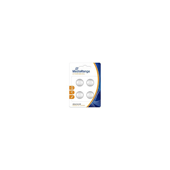 Pack De 4 Piles Format Bouton Mediarange Cr2032 3v