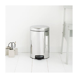 Poubelle À Pédale 12l Brillant Steel - 113581