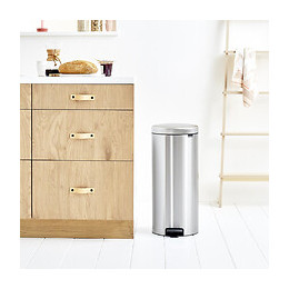 Poubelle À Pédale 30l Matt Steel - 114380