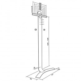 Support Mural Sans Perçage Pour Écran Led 40"-65" - 044661