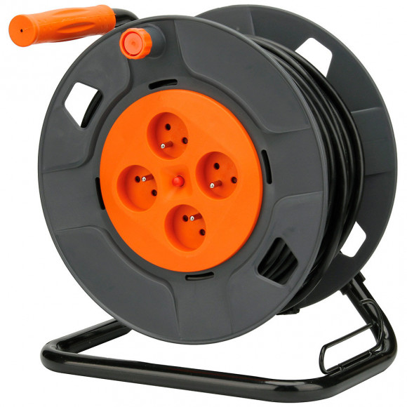 Enrouleur Bricolage - 4 Prises 16a - 3g1,5mm² - 40m - Zenitech