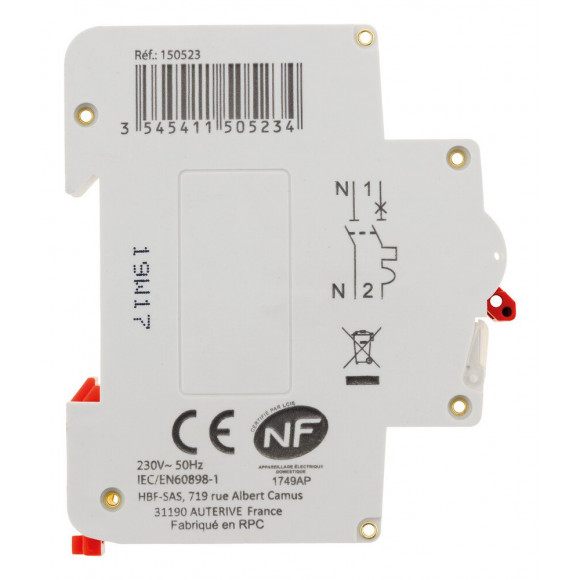 Disjoncteur À Vis Ph+n - 20a Nf -  Pouvoir De Coupure 4.5ka - Thomson