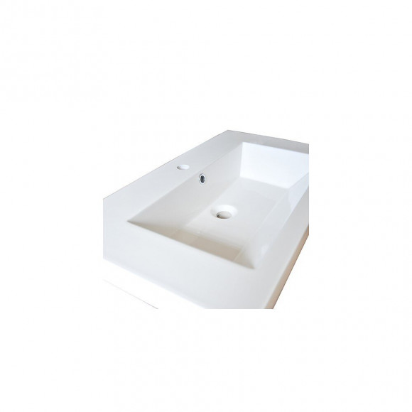 Plan De Toilette Glam 2 80cm / Blanc