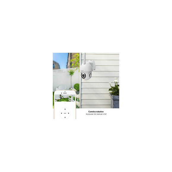 Daewoo Pack De 2 Caméras Extérieures Ep501, Full Hd 1080p, Système Audio Bidirectionnel, Motorisées, Détection De Mouvemen