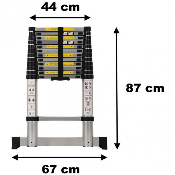 Échelle Télescopique En Aluminium - 3.80 Mètres