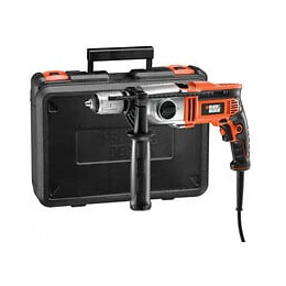 Perceuse 850w, Mandrin Sans Clé 13mm Porte-documents Black & Decker