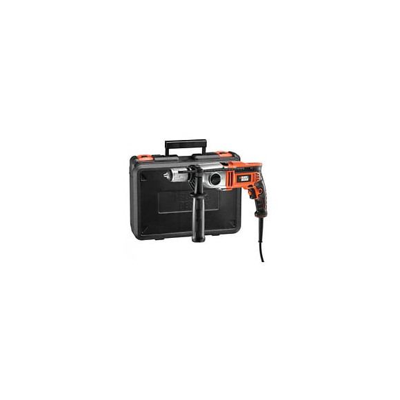 Perceuse 850w, Mandrin Sans Clé 13mm Porte-documents Black & Decker