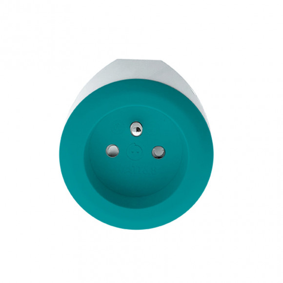 Prise Bewatt Avec Chargeur Usb Réversible (turquoise) - Watt And Co