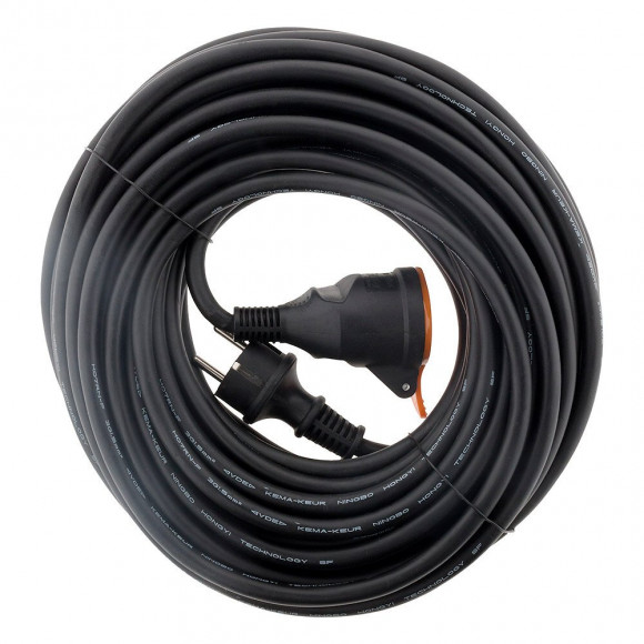 Rallonge Étanche 2p H05vv-f 2x 1,5mm² 40m Avec Clip De Fixation Orange - Zenitech
