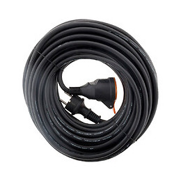 Rallonge Étanche 2p H05vv-f 2x 1,5mm² 40m Avec Clip De Fixation Orange - Zenitech