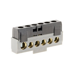 Bornier Neutre Noir - 6 Connexions - Thomson