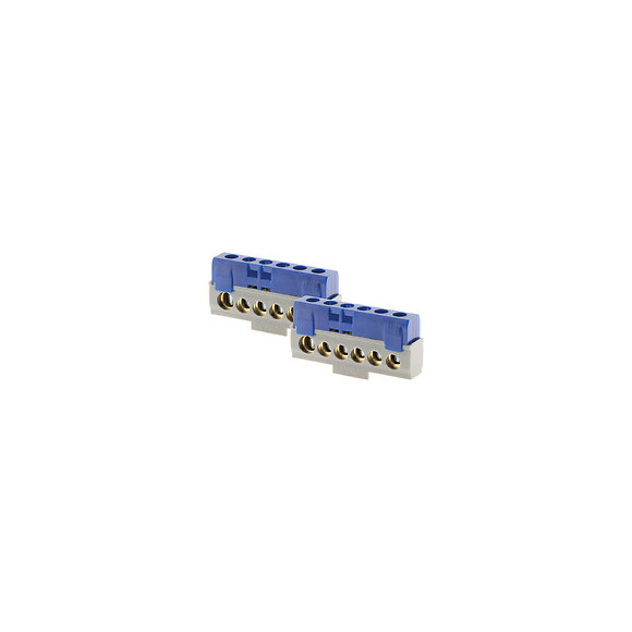 Lot De 2 Borniers Phase Bleu - 6 Connexions - Thomson