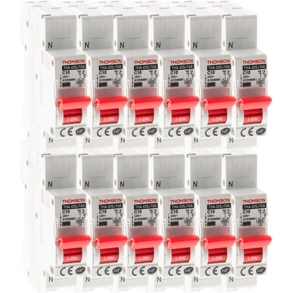 Lot De 12 Disjoncteurs À Connexions Automatiques Ph+n Thomson - 10a Nf