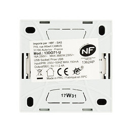 Prise 2 P+t 16a Silver Avec Prise Usb (2,4a*)