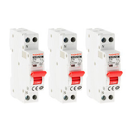 Lot De 3 Disjoncteurs À Vis Ph+n Pouvoir De Coupure 4.5ka  10a Nf - Thomson