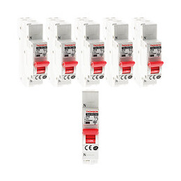 Lot De 6 Disjoncteurs À Connexions Automatiques Ph+n - 10a Nf - Thomson