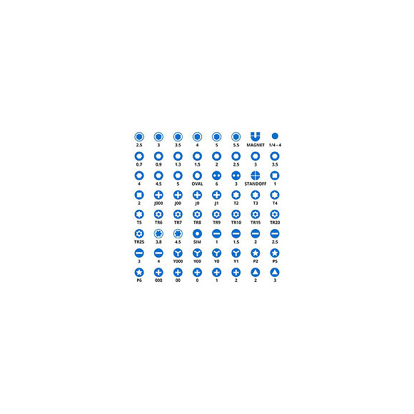 Kit D'outillage De Précision Ifixit - Mako Precision Bit Set - 64 Embouts - Manche Tournevis - Extension Flexible - Malette De