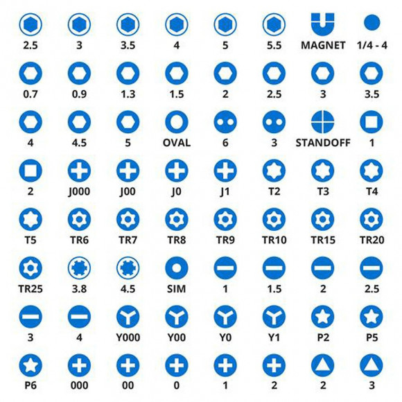Kit D'outillage De Précision Ifixit - Mako Precision Bit Set - 64 Embouts - Manche Tournevis - Extension Flexible - Malette De