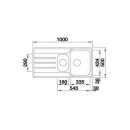 Evier À Encastrer 60cm Inox Avec Siphon - 523032