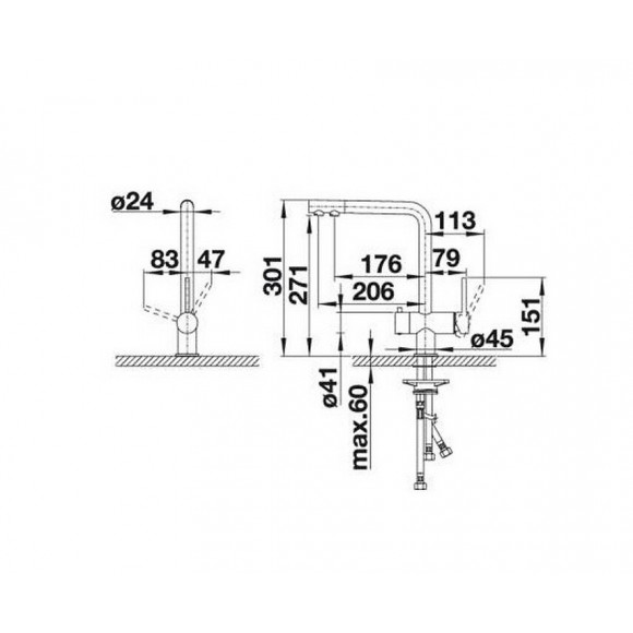 Mitigeur Évier Chromé - 515581