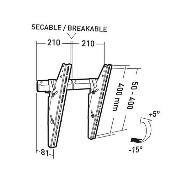 Support Tv Mural Erard 002531