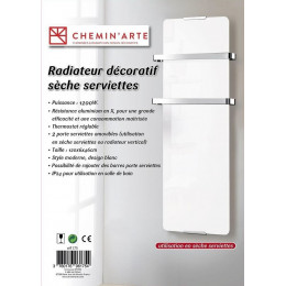 Radiateur Sèche Serviette Électrique 1200w Blanc - 175