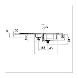 Skl 651 3 1/2", 1000x500mm, Réversible, Avec Vidage Automatique,2 Perça Franke - 006440