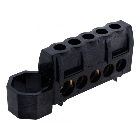 Bornier Phase Noir - 6 Connexions - Thomson