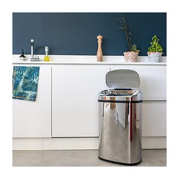 Poubelle De Cuisine Automatique Majestic Argent Inox 58l