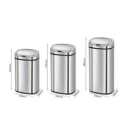 Poubelle De Cuisine Automatique Majestic Argent Inox 80l