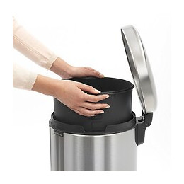 Poubelle À Pédale 20l Matt Steel - 114021