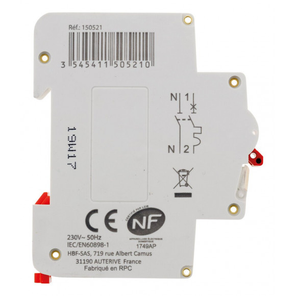 Disjoncteur À Vis Ph+n - 10a Nf -  Pouvoir De Coupure 4.5ka - Thomson