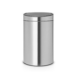 Poubelle 40l Matt Steel - 114823