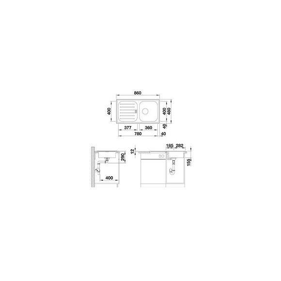 Blanco Flex Pro 45s Inox Lisse Blanco - 521007