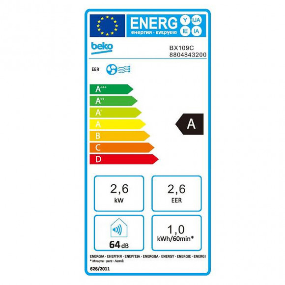 Climatiseur Mobile Monobloc 2600w 29m2 - Bx109c