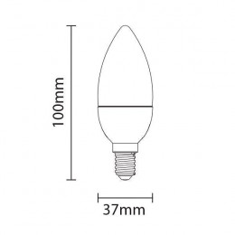 Ampoule E14 Led 6w 220v C37 180° Dimmable (pack De 10) - Blanc Froid 6000k - 8000k - Silamp