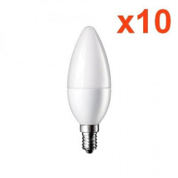 Ampoule E14 Led 4w 220v C37 180° (pack De 10) - Blanc Chaud 2300k - 3500k - Silamp
