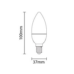 Ampoule E14 Led 6w 220v C37 180° (pack De 10) - Blanc Froid 6000k - 8000k - Silamp