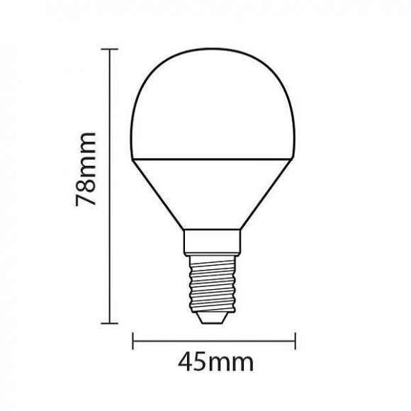 Ampoule E14 Led 4w 220v G45 240° - Blanc Froid 6000k - 8000k - Silamp