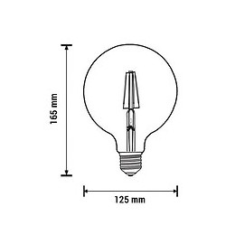 Ampoule E27 Led G125 6.5w Filament - Blanc Neutre 4000k - 5500k - Silamp